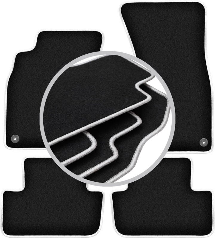 CARLUX-SILVER Autofußmatten für: Audi A4 B8 Limousine, Kombi, Avant, Allroad (2007-2015)