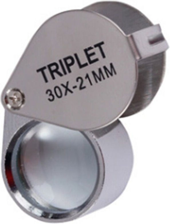 30-fache Mini-Faltlupe, 21-mm-Juwelierlupe, tragbares Werkzeug, ideal zum Untersuchen kleiner Objekte, Edelsteine, Diama...