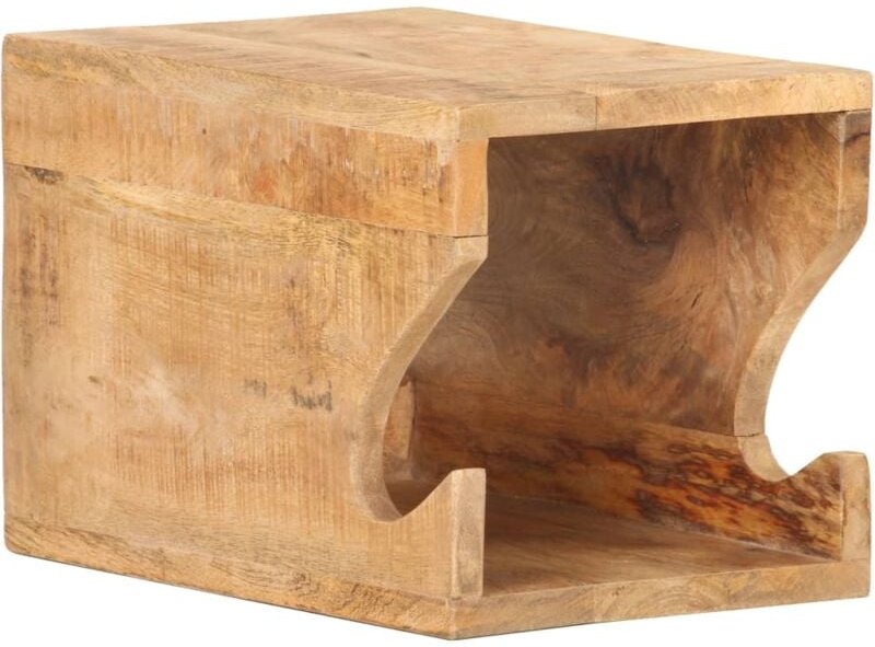 Wand Fahrradträger 35x25x25 cm Raues Mango-Massivholz Vidaxl