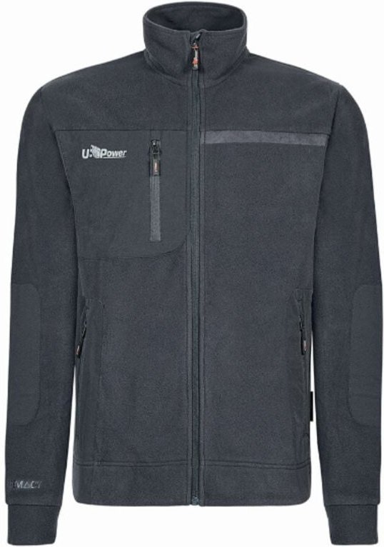Thumbnail - Arbeitsfleece-Sweatshirt mit Reißverschluss U-power Venus - s - Dunkelgrau