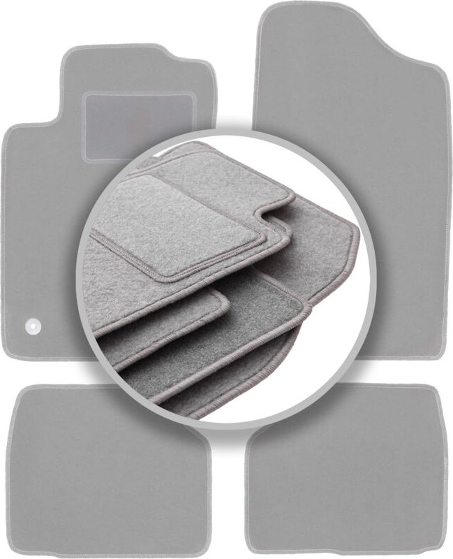 Graue Autofußmatten für: Peugeot 405 Limousine, Kombi, Break (1987-1996)