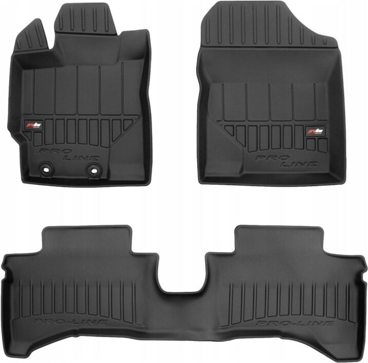 Matten und Gummifußmatten TOYOTA YARIS 3 Hybrid HB 2011-2020 3D Mulden