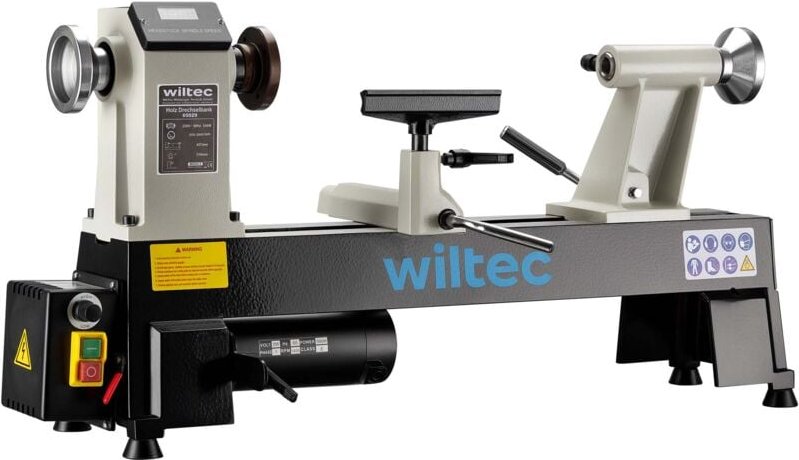 Drechselbank 550 w mit variabler Drehzahl 650-3800 U/min, Drechselmaschine mit Planscheibe, Drehbank für Holz bis 457 mm...