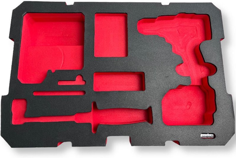 Schaumeinlage Schaumstoffeinlage f. Milwaukee Schlagbohrschrauber FPD3 ohne Koffer - Schwäble