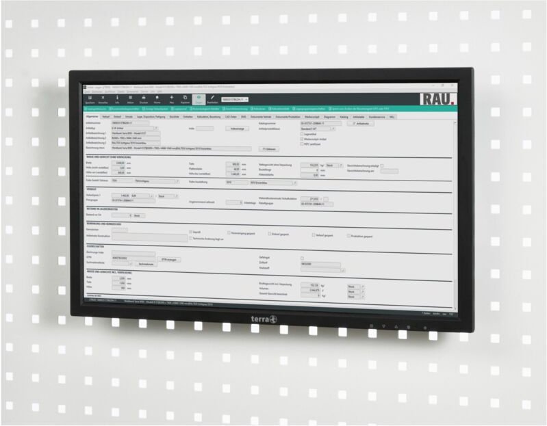 Flachbildschirmhalter zur Montage an Lochplatte - RAU