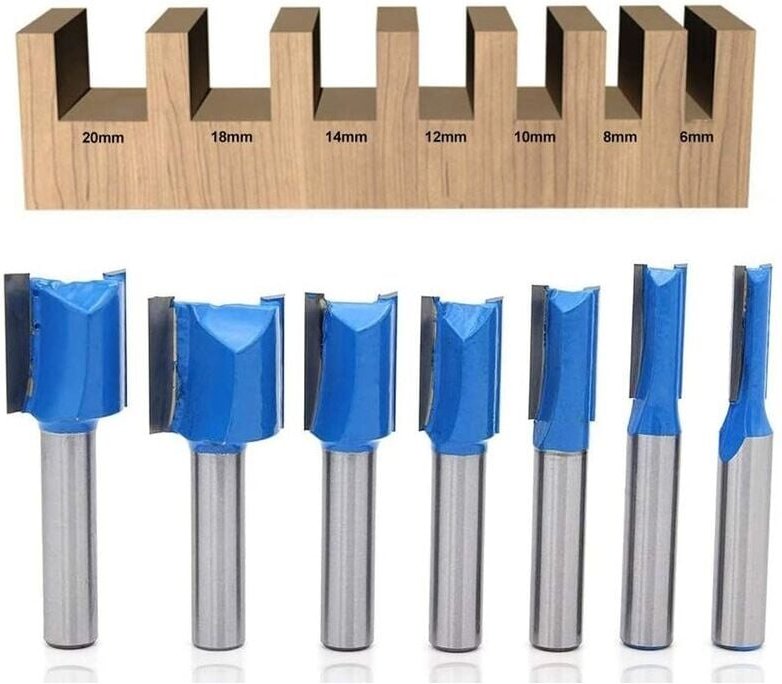 Gabrielle Fräser-Reinigungsbits, Holzbearbeitungsschneider, 6/8/10/12/14/18/20 mm Durchmesser, Bündigschnitt-Modell-Fräs...