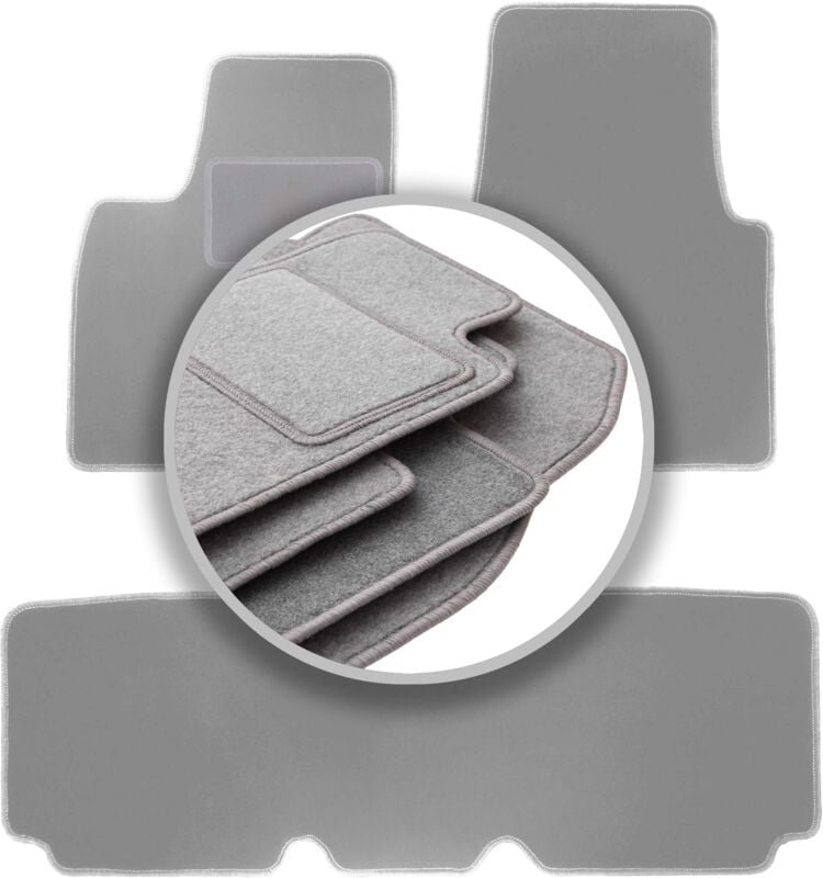 Graue Fußmatten für: Tesla SI Limousine (2012-2016)