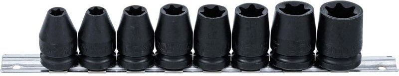 Bgs Technic - Kraft-Steckschlüssel-Einsatz-Satz E-Profil Antrieb Innenvierkant 12,5 mm (1/2') sw E10 - E24 8-tlg.