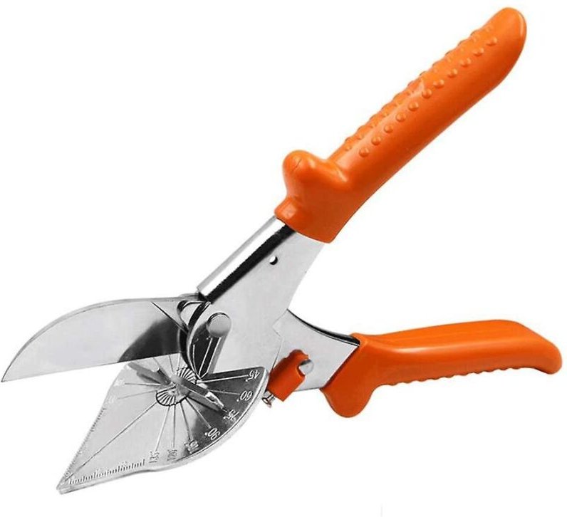Verstellbare Mehrwinkel-Gehrungsschere – Präzises Schneiden für Kork, Kunststoff, pvc (Orange)
