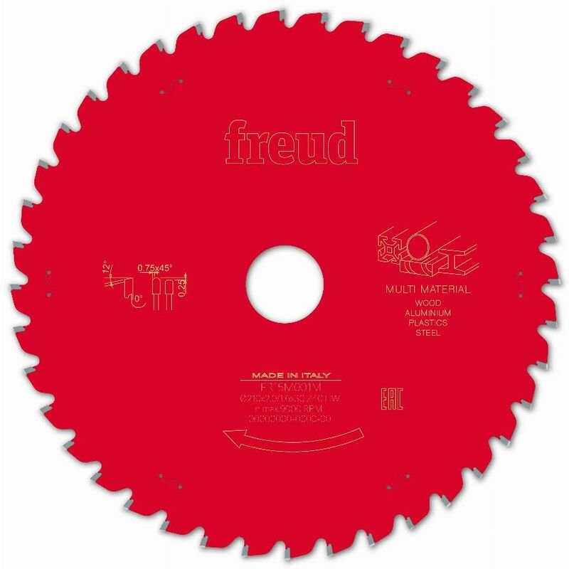 Freud - Sägeblatt für Handkreissäge Ø210 2,4/1,6 AL30 Z40 tpb 0° - F03FS09886 -FR15M001M