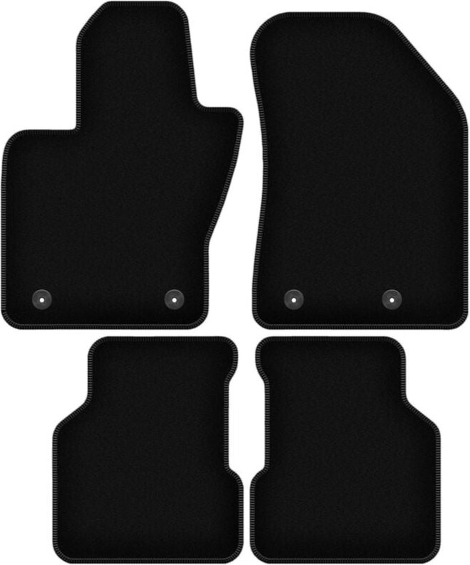 BASIC schwarze Veloursmatten für: Jeep Compass II MP SUV (2017-)