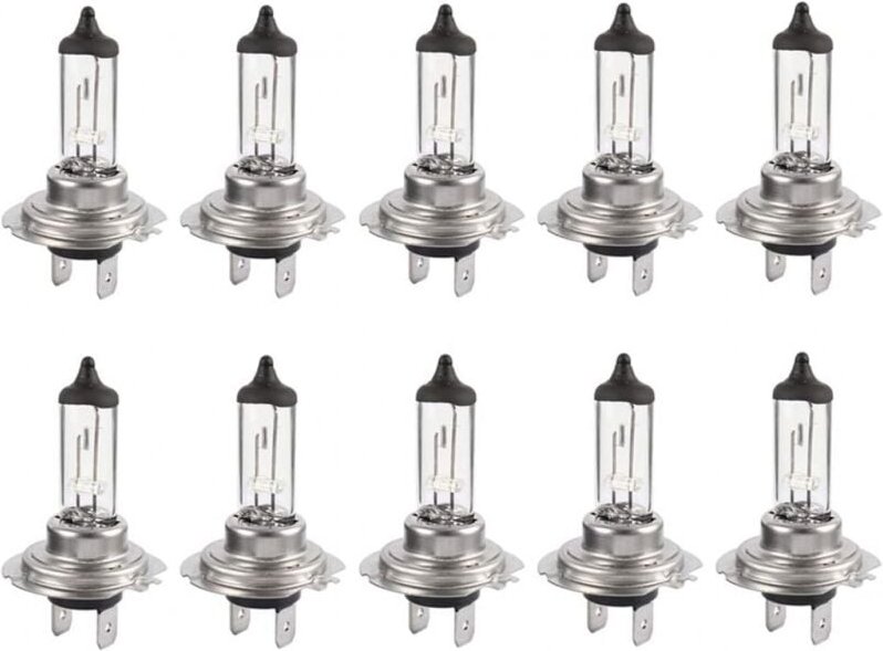 10 Stück H7 12 v 55 w superhelle Glühbirnen, Xenon-Halogenbirne, lange Lebensdauer für Abblendlicht, Fernlicht - Ymyny
