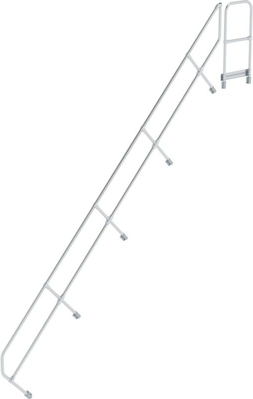 Günzburger Steigtechnik - zweiter Handlauf für Treppe mit Plattform 45° mit 18 Stufen - 600518