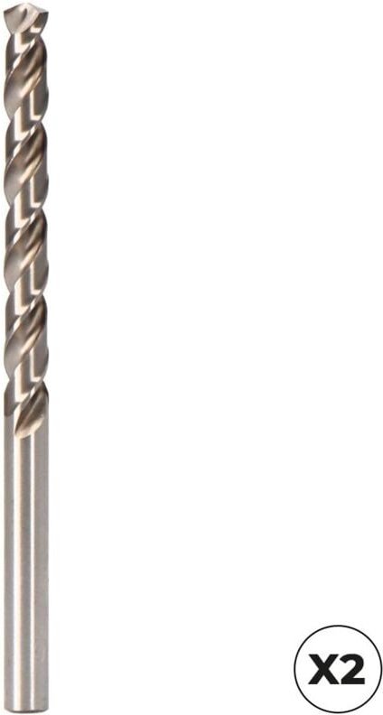 Pack 2 kurze zylindrische Bohrer hsse din-338n inox 3,50 iz27447 koma tools / Izar