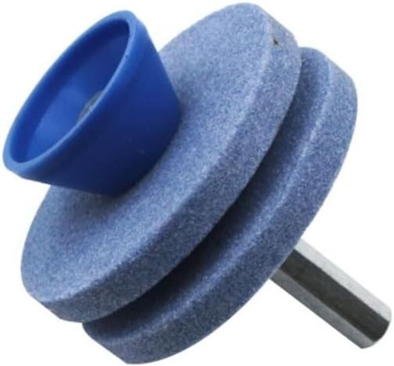 KZQ - Rasenmäher-Klingenschärfer, Schärfrad für Gartengeräte, Ersatzschärfer für Rasenmäher-Werkzeuge (blau)