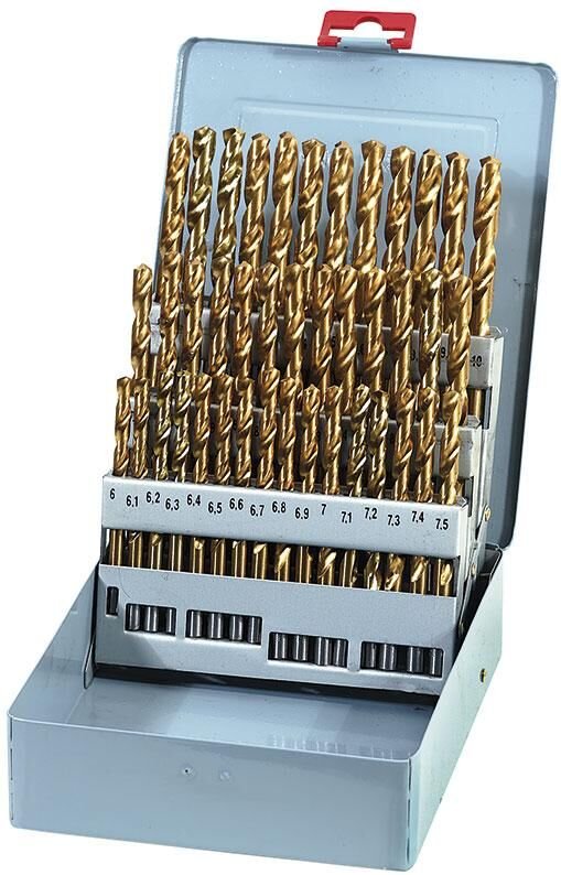 Fervi - Set mit 51 titanbeschichteten Spitzen fur Metall 1 - 6 mm p010/51