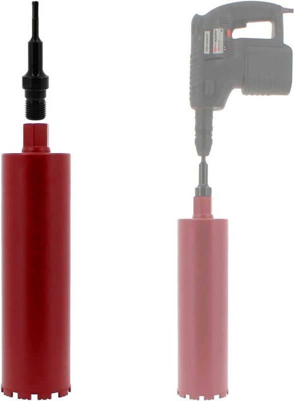 Gt Market - Diamantbohrkrone ø 120 mm mit Adapter für Bohrmaschine und SDS-plus-Bohrhammer