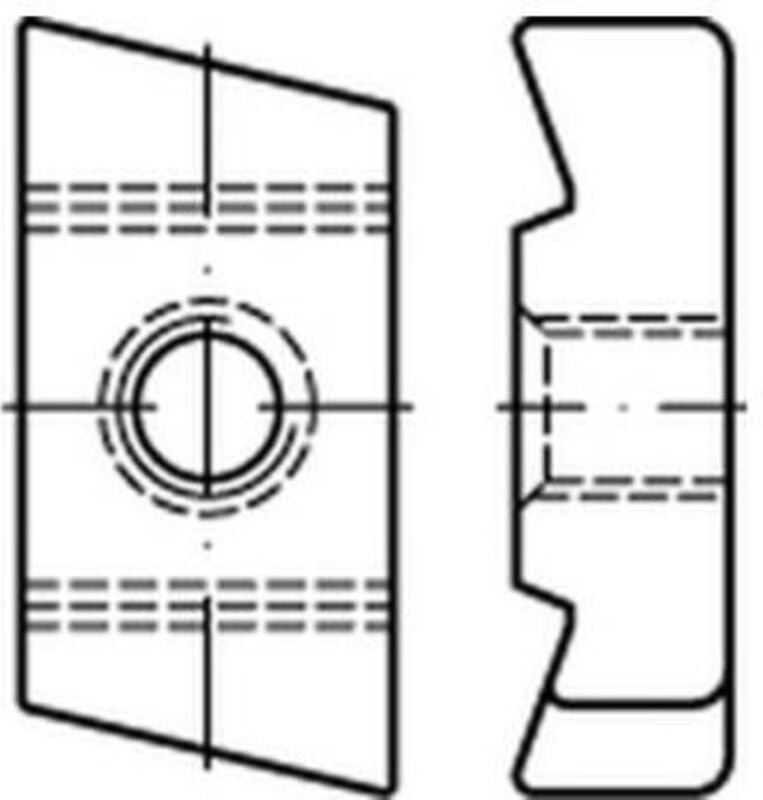 Hakenkopf Gewindeplatte Typ 50/30, M 8 , gal Zn gal Zn S 50 Stk