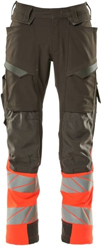 Hose mit Knietaschen 19179-511-18222 Gr. 90C62 dunkelanthrazit/hi-vis rot - Mascot