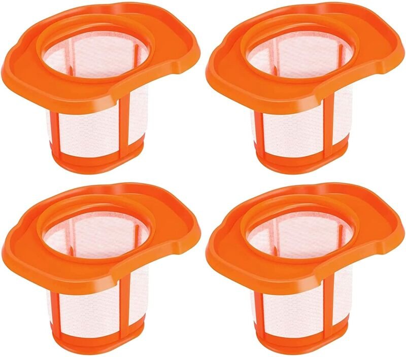 4er-Pack HHVKF10 Ersatzfilter, kompatibel mit Black + Decker Handstaubsaugern, für die Modelle HHVK320J10, HHVK515J00FF,...