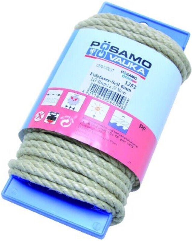 PF-Seil gedr. hanffarbig 6,0mmx20m auf Lg-Haspel