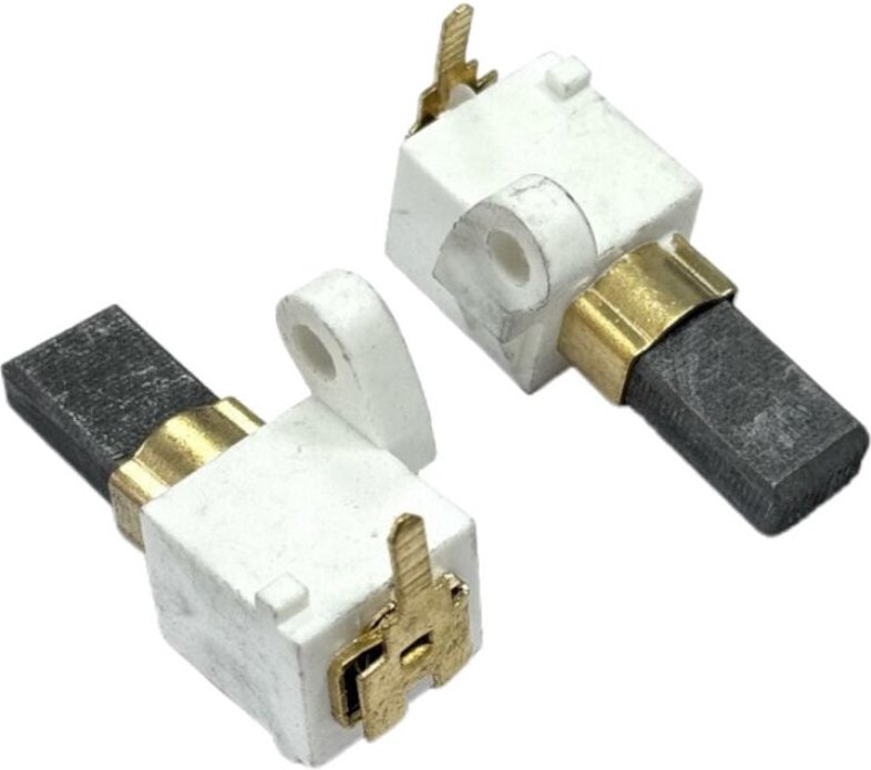 Trade-Shop 2x Motorkohlen Kohlebürsten 6x11x19,5mm mit Halter kompatibel mit Stihl E14, E140, E160, E180C Elektrosäge er...