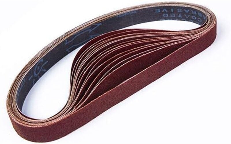 L&h-cfcahl - Schleifband 25 x 762 mm, Schleifbänder gemischt (3x Körnung 80/120/150/240/400) für Bandschleifer 15 Stück