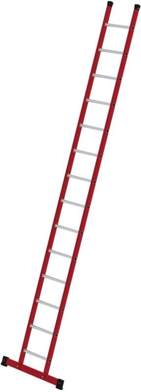 Günzburger Steigtechnik - Sprossen-Anlegeleiter GFK/Alu mit Traverse 14 Sprossen - 035314