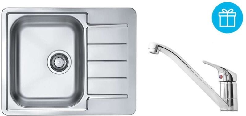 Sets - Spüle-Set Line 110 und Armatur Riviera + Geschenk, chrom SETA741 - Alveus