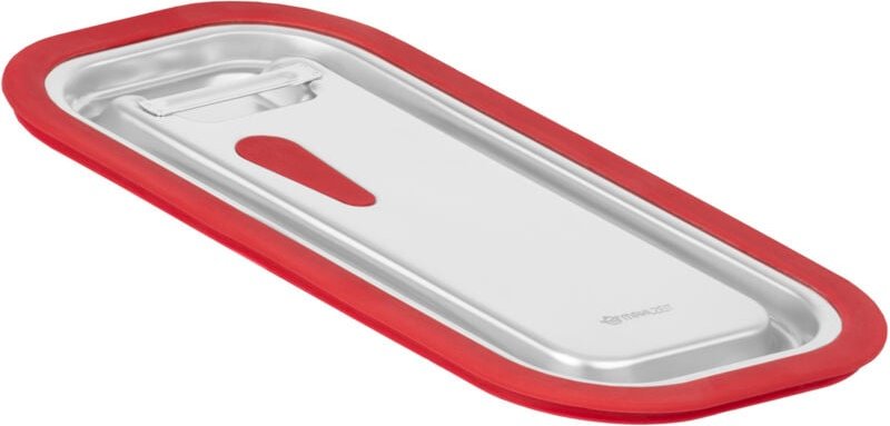 Mahlzeit - gn Behälter Deckel mit Silikonrand für gn 1/3, Edelstahl Gastronomiebehälterdeckel