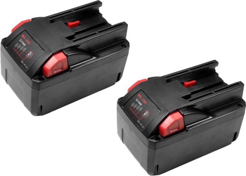 Trade-shop - 2x Li-Ion Werkzeug-Akku 28V 5000mAh für aeg Milwaukee HD28 iw, V28 iw Schlagschrauber, HD28 pd, V28 pd Schl...