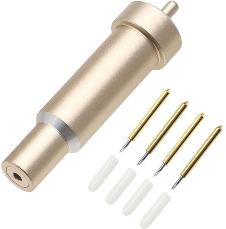4er-Pack Premium-Ersatzklingen mit Etui, kompatibel mit Cricut Maker, Maker 3, Air 3, Air 2, Explore 3 (Gold)