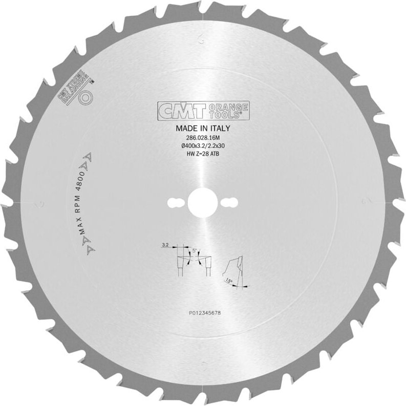 286.032.18M KREISBLATT FÜR BAU MIT ABWÄRTSGRENZE HW 450x3,8/2,8x30 Z32 5'ATB