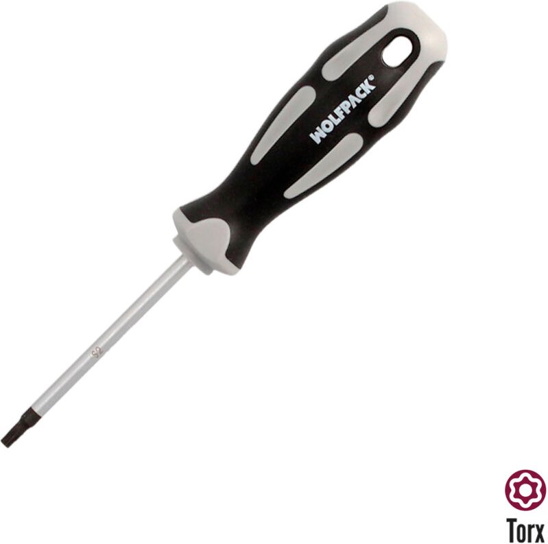 AFT - Manipulationssicherer Torx-Schraubendreher, S2-Stahl-Bi-Material-TPR-Griff. Maße T15 x ø 5,0 x 75 mm.