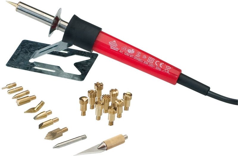 PETER BAUSCH Brandmal-Set mit 20 Aufsätzen Pebaro