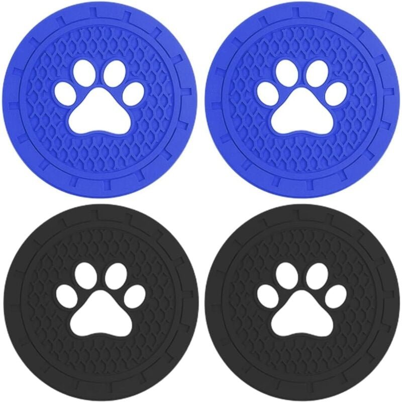 Thumbnail - 4er-Pack Universal-Untersetzer für Getränkehalter im Auto, rutschfestes Silikon-PVC, dickes PVC-Auto-Untersetzer, Univer...