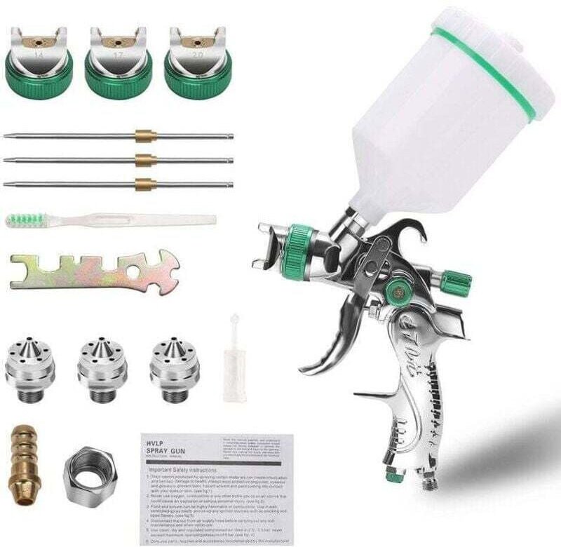 Thumbnail - Professionelle HVLP-/Lackierpistole. Hochdruck-Luftspritzpistolen-Set. Nebeleffekt. Sparsam und leistungsstark. 1,4 mm/1...