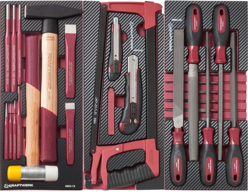 Werkzeug-Satz, Schlag und Schneidwerkzeug mit Feilen, 40-tlg