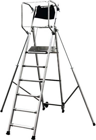 Matisère - Profi Stehleiter 6 Stufen - Maximale Arbeitshöhe 3.50m - 18-136