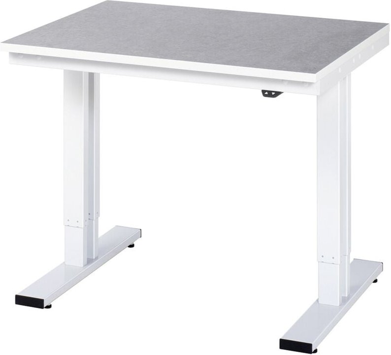 Werktisch adlatus 300 elektrisch höhenverstellbar Linoleum-/Universal-Platte 1000 mm x 800 mm - RAU