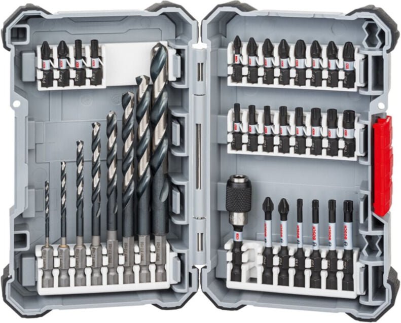 Bosch - Pick and Click Impact Control HSS-Spiralbohrer- und Schrauberbit-Set, 35-teilig