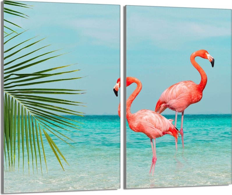 Glasschutzplatte für den Herd 2x30x52 Flamingo