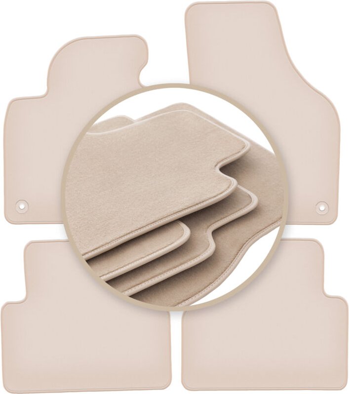 Beige PREMIUM-Matten für: Volkswagen Tiguan I Minivan 2007-2015