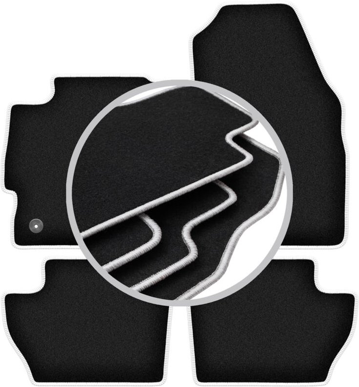 CARLUX-SILVER Autofußmatten für: Ford Ka+ Fließheck (2014-)