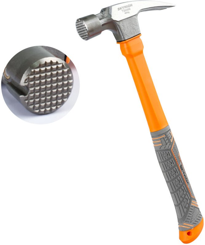 Klauenhammer, Ultrixe Zimmererhammer mit Magnetischem Nagelhalter, 630g, Hochkohlenstoffstahl, Vibrationsdämpfung, Ergon...