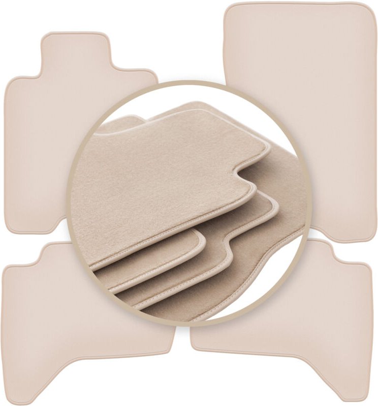 Beige PREMIUM-Matten für: Mitsubishi L200 IV Pickup 2006-2015