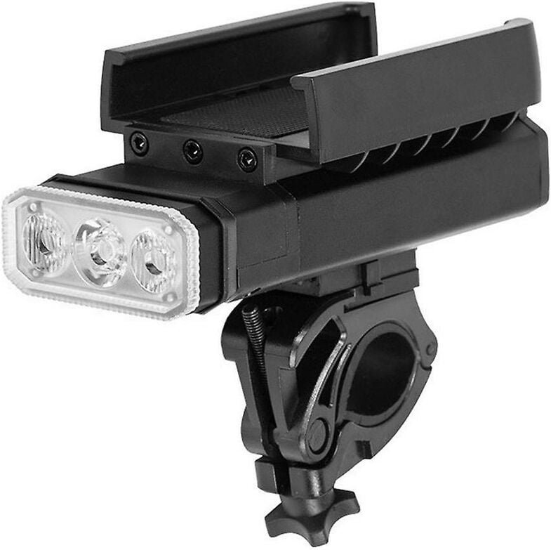 Woosien - Multifunktions-Fahrradlampe mit starkem Licht, LED-Beleuchtung, Fahrradscheinwerfer mit Handyhalterung