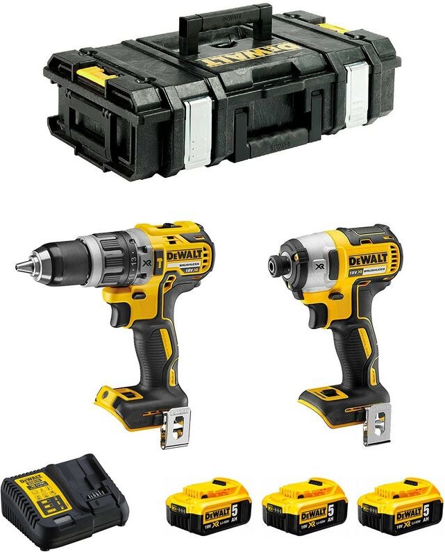 Dewalt - Kit DCK266P3 (DCD796 + DCF887 + 3 x 5,0 Ah + DCB115 + DS150)
