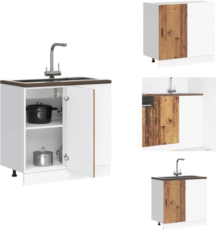 Küchenunterschrank Porto Altholz-Optik Holzwerkstoff - Küchenunterschrank - Küchenunterschränke - Unterschrank - Küchens...