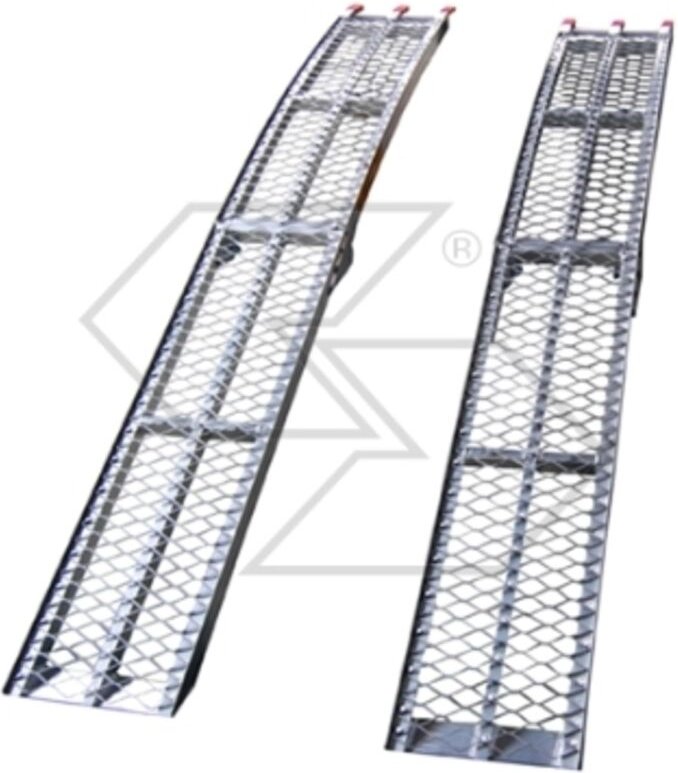 2er-Set klappbare Aluminium-Gartenrampen 2300x300mm leichter Zugang